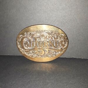 c RARE CALIFORNIA AWARD DESIGNS MEDALS ADM ALL BRASS BUCKLE